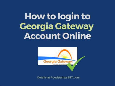 All potentially eligible Georgians should <strong>log</strong> into their <strong>Georgia Gateway</strong> accounts and ensure their personal information and contact preferences are up-to-date. . Ga gateway login food stamps